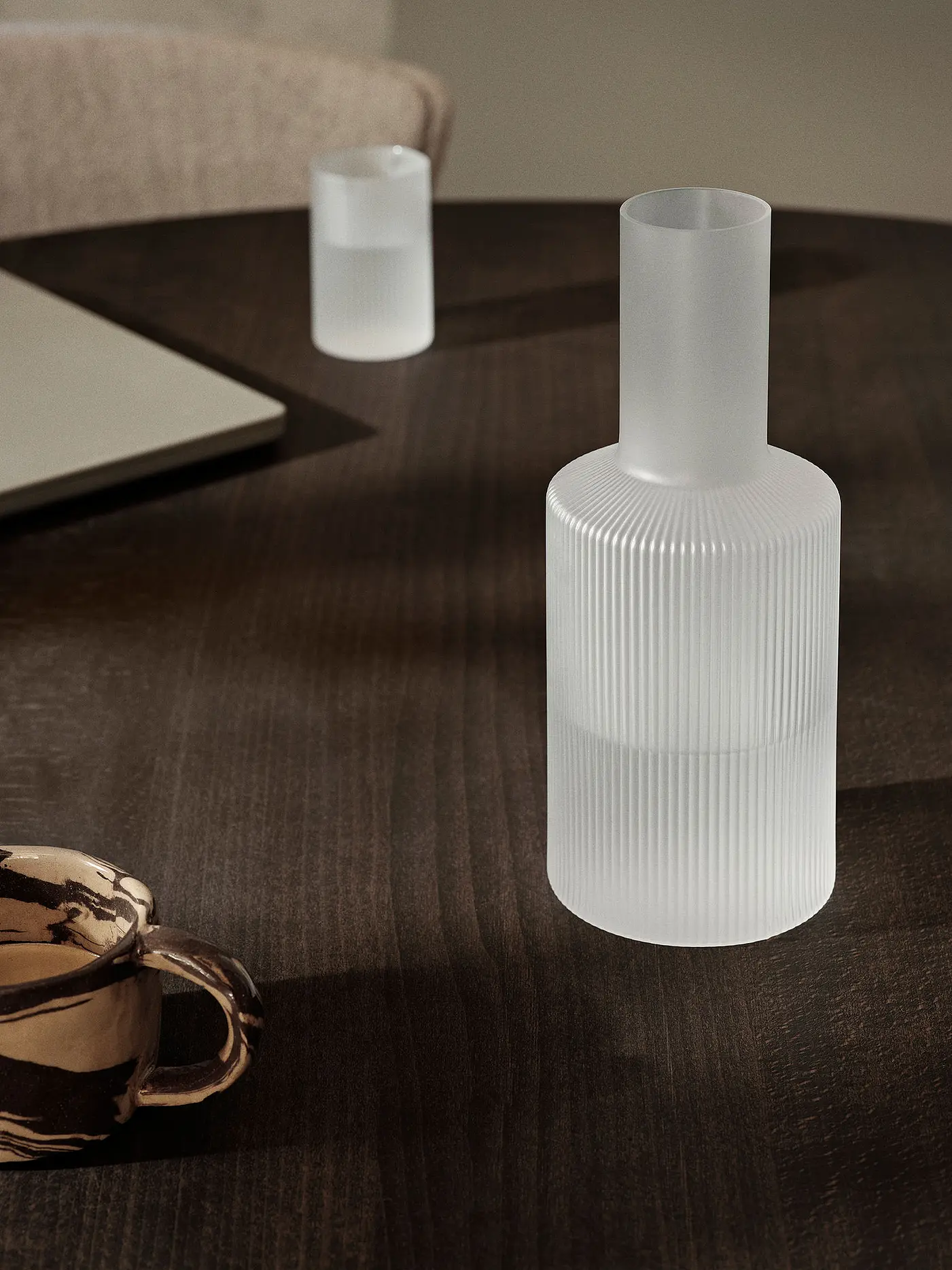 FERM LIVING | Karaffe RIPPLE 1l Frosted | 